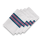 Traditional Baby Receiving Blankets - Teal/Pink Stripe - 100% Cotton - Case of 48 Pieces