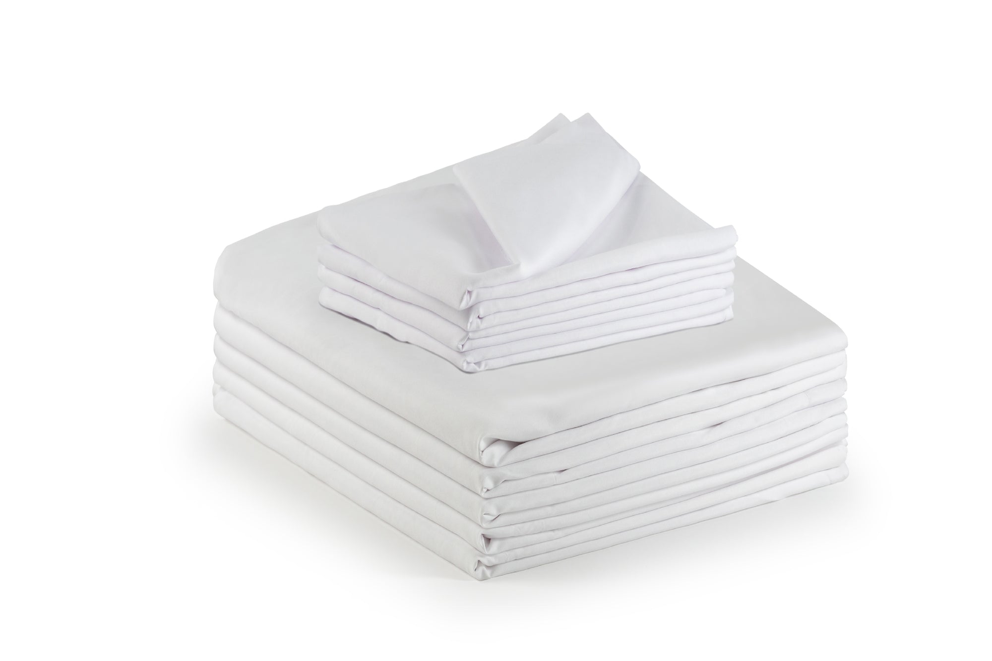 Opulence Sheets - T-250 White Pillowcases - Luxurious Blend - Iron Free - Case of 72 Pieces