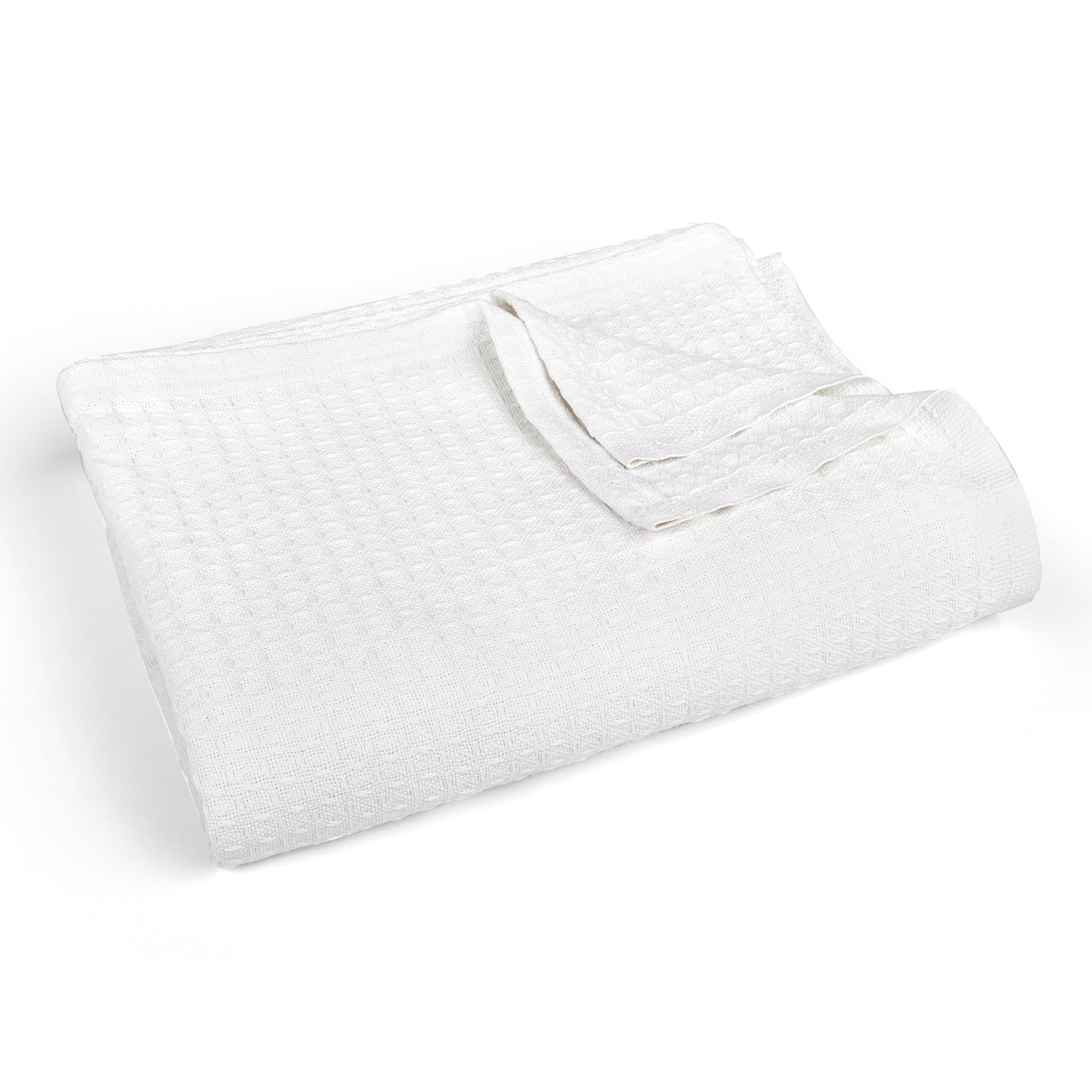 cotton waffle weave blanket white color trusted thread