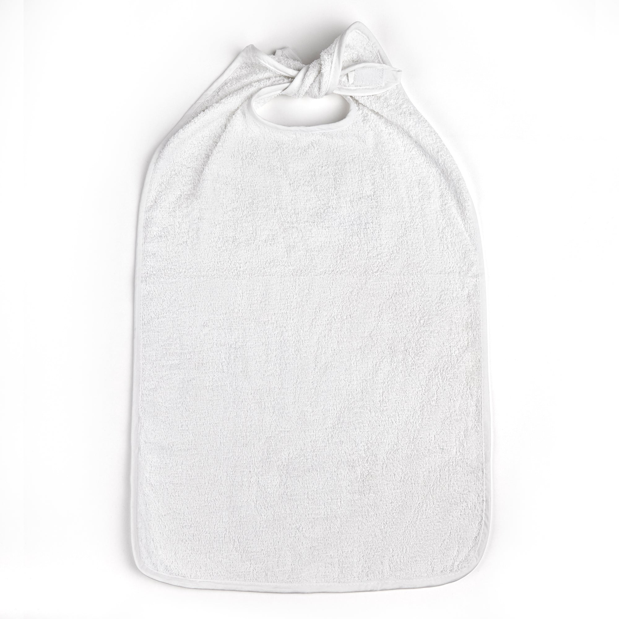 white adult bibs with tie closure trusted thread