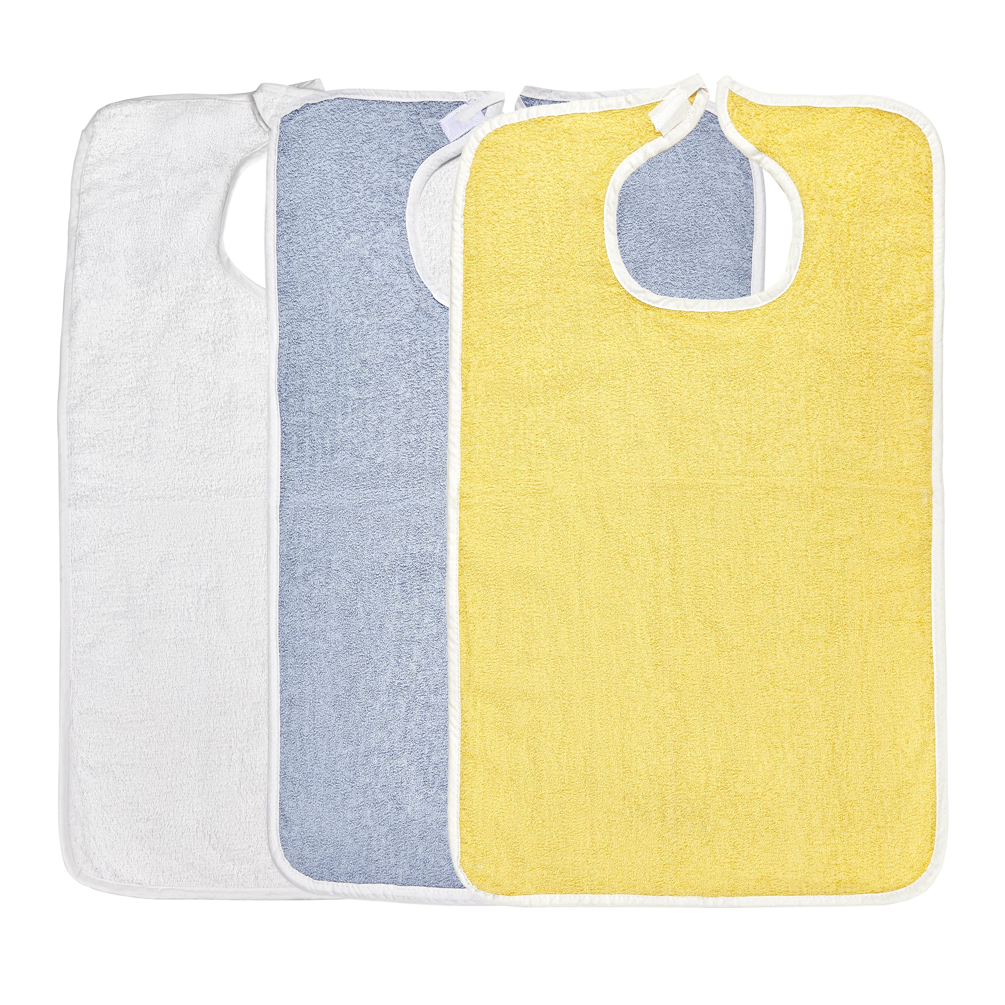 Premium Adult Bibs - Velcro Closure - Poly-Cotton - Case of 72 Pieces