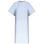 angle tie back patient gowns with blue compass print trusted thread
