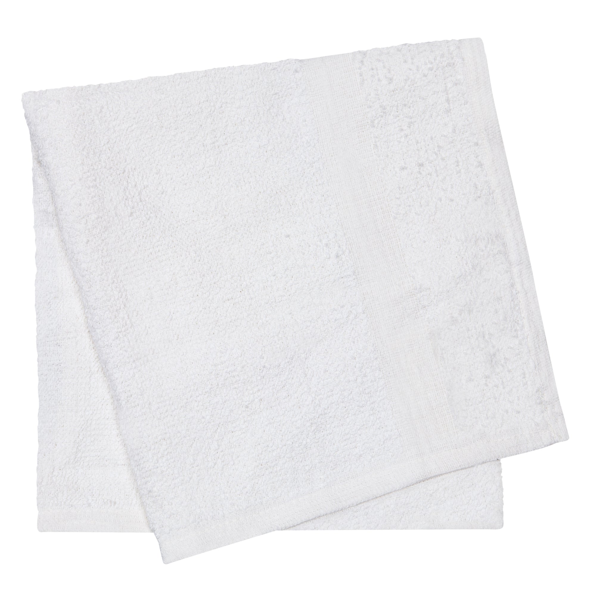 Bargain White Washcloths - 12" x 12" - 10 Single 100% Cotton - Case of 600 Pieces
