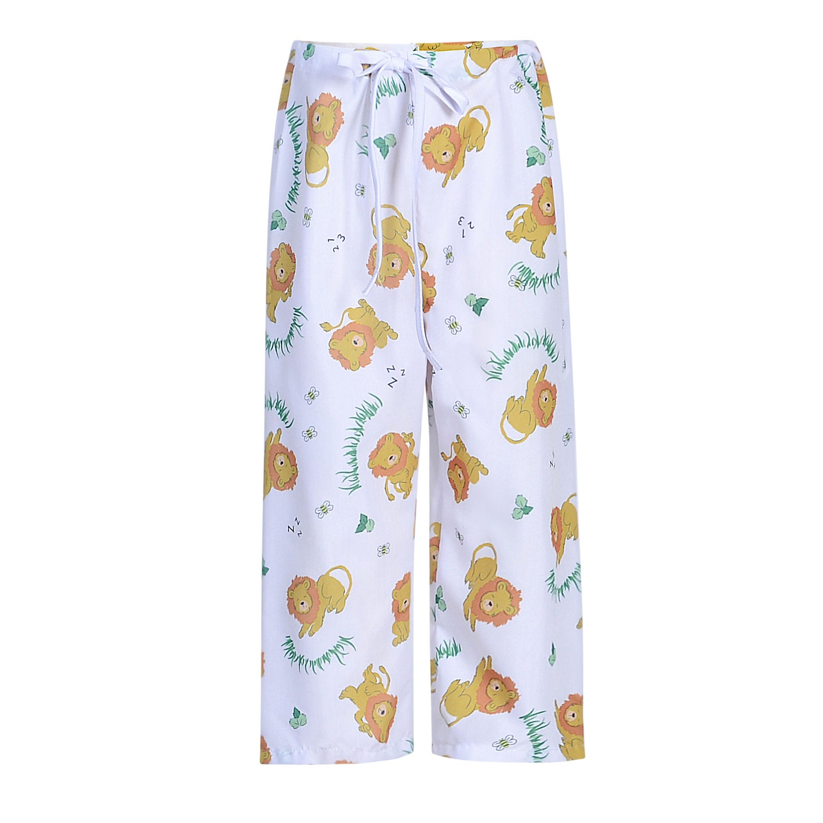 Pediatric PJ Pants - Lazy Lion Print - 100% Polyester - Flame Retardant