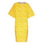 Fall Risk Patient Gown - Maple Leaf Print - 55% Cotton / 45% Polyester