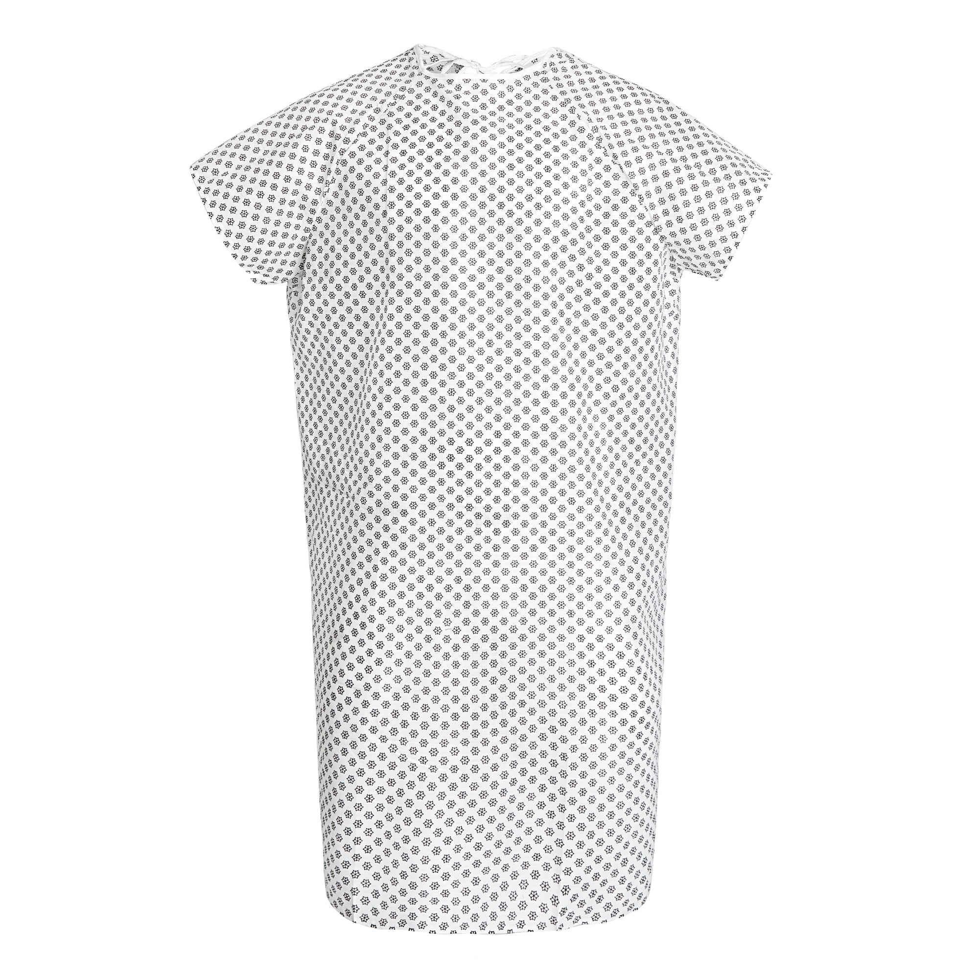 Traditional Hospital Patient Gowns With Center Back Closure - Economical Lightweight