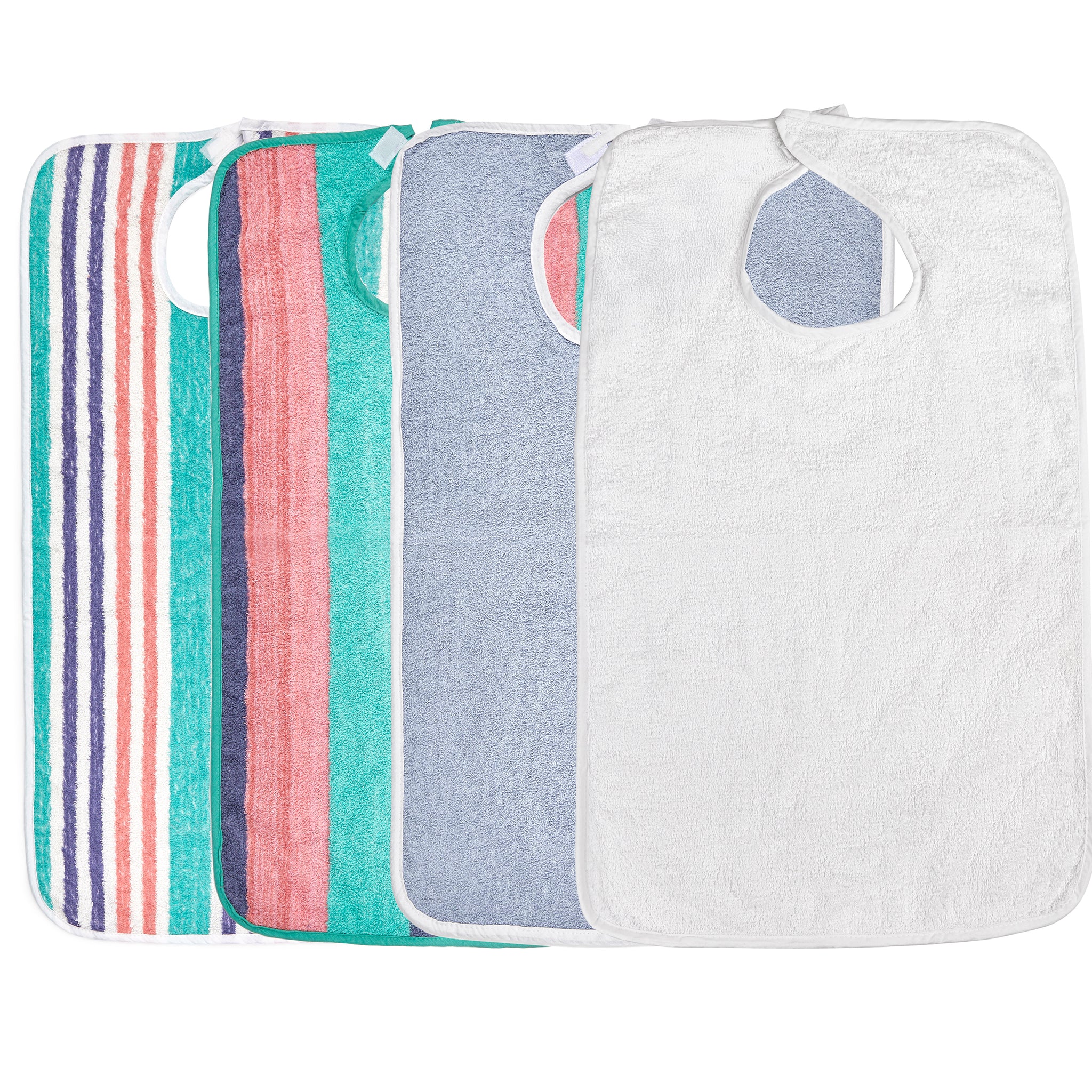 Premium Adult Bibs Extensive  -  Velcro Closure - Case of 72 Pieces