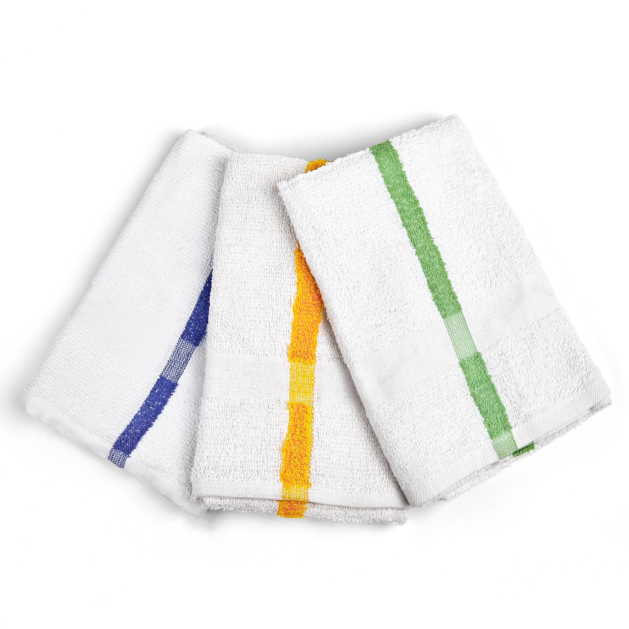 Center Stripe Hand Towels - 16"" x 27" - 100% Cotton - 2.75 lbs - Case of 240 Pieces