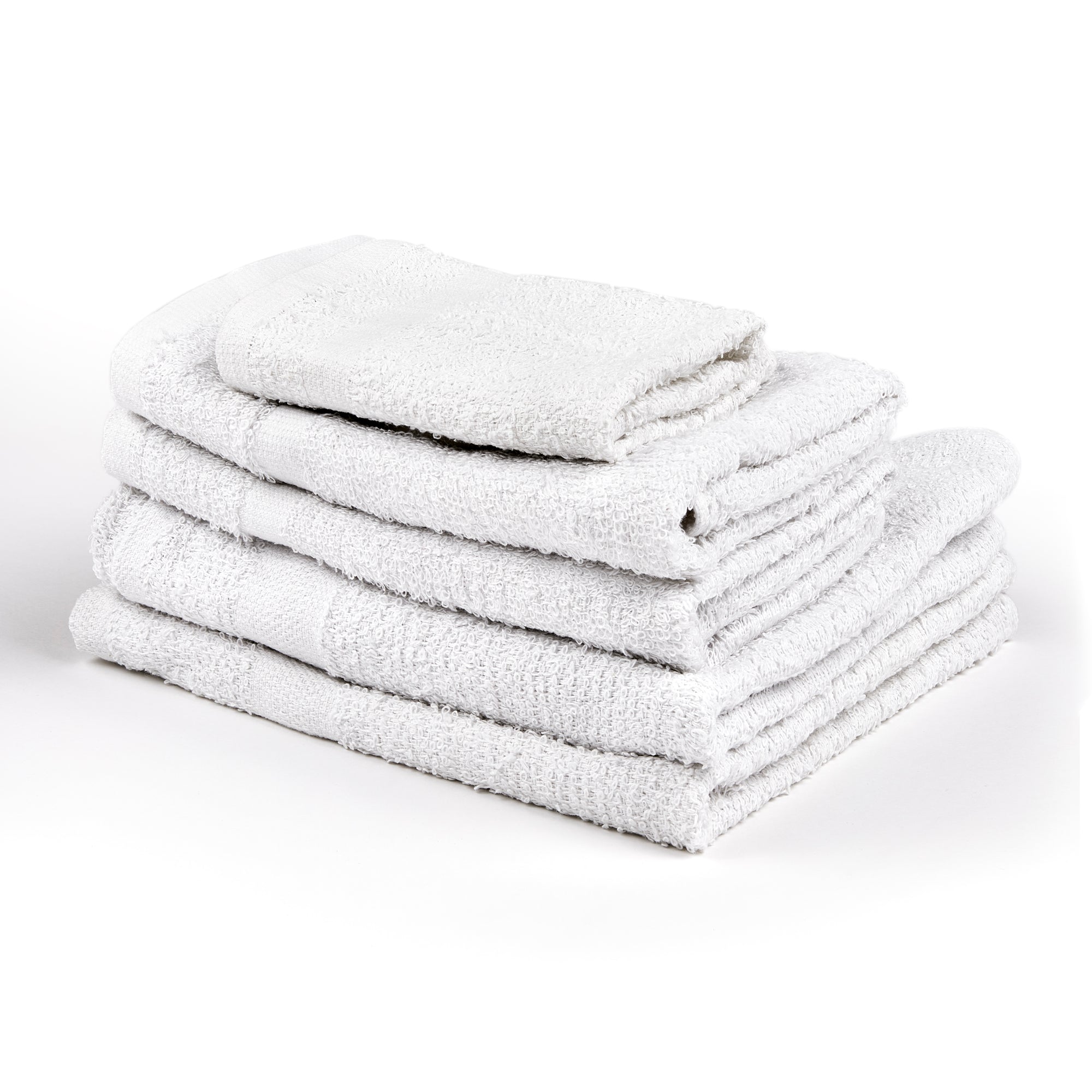 Blended Bath Towels - White - 86% Cotton/14% Poly - Case of 120 Pieces