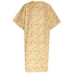 Bariatric Patient Gowns - 10X-Large - Beige Leaf Print - Angle Back - Case of 48 Pieces