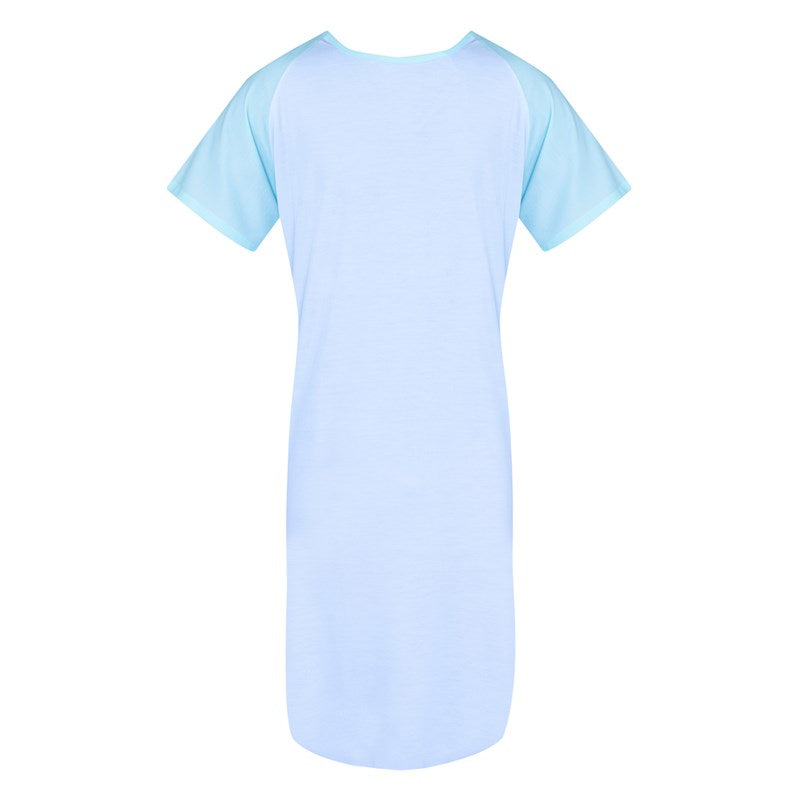 Teen Patient Gown - 100% Brushed Poly - Raglan Sleeves - Case of 72 Pieces