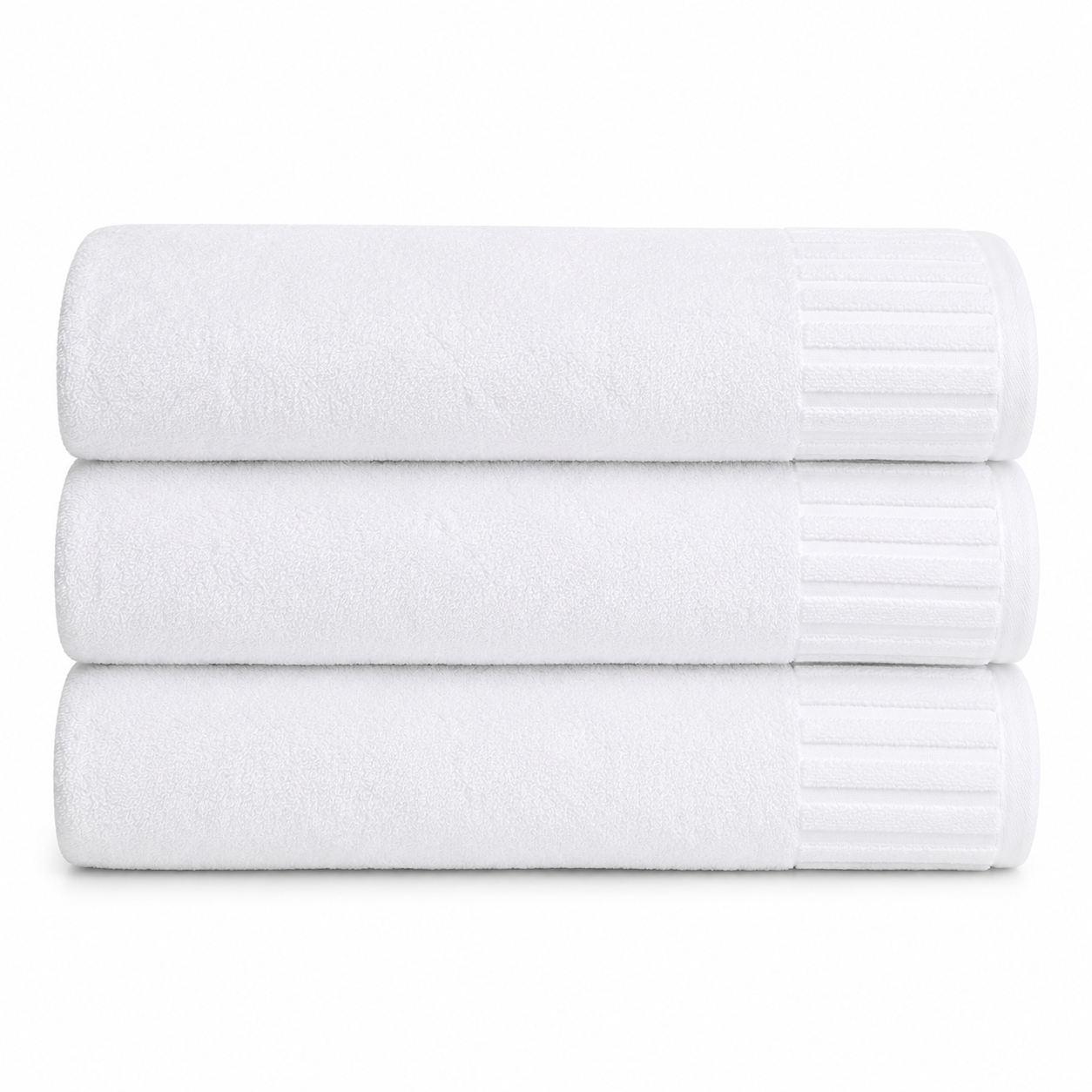 Grand Piano Key - Luxury Wash Cloth - 100% Ring Spun Cotton - White