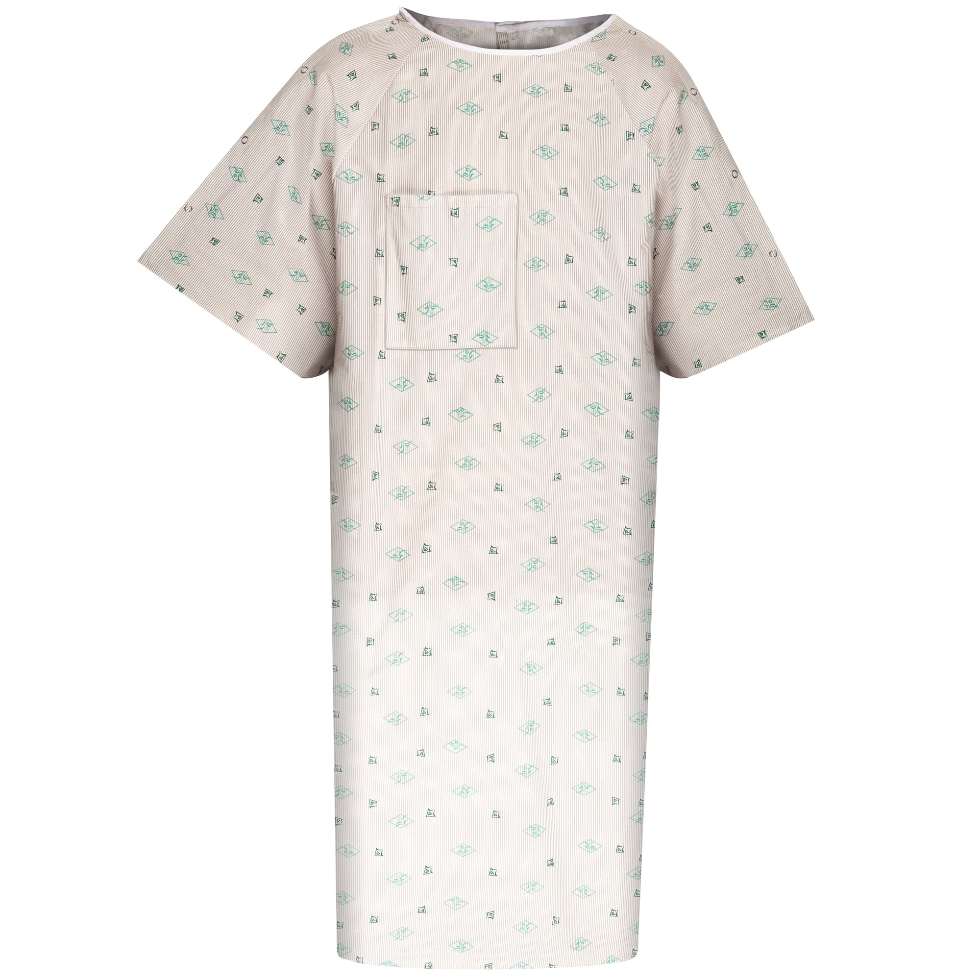 IV Patient Gowns - Diamond Print - Angle Back Overlap Closure - Case of  72 Pieces