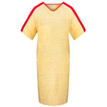Fall Risk IV Gown - Telemetry Pocket - Snap Sleeves - 100% Soft Poly - Color Coded By Size