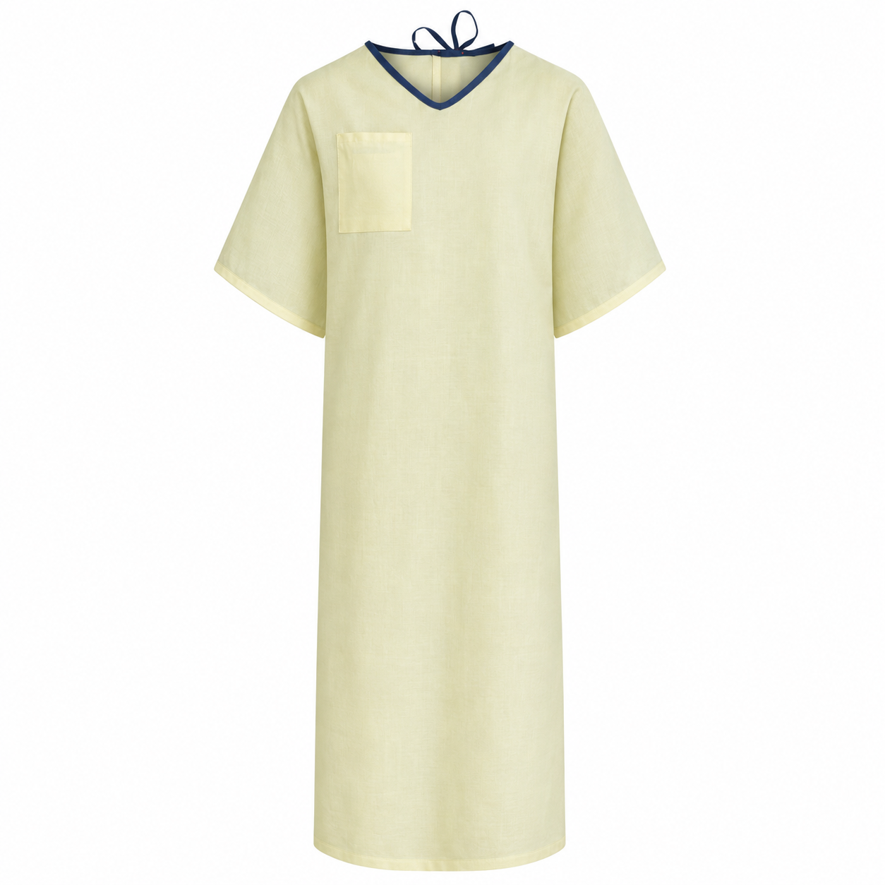 Fall Risk IV Gown - Alert Yellow - 55% Cotton / 45% Polyester
