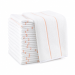 Microfiber Bar Towels - Gold Stripe - 14" x 18"