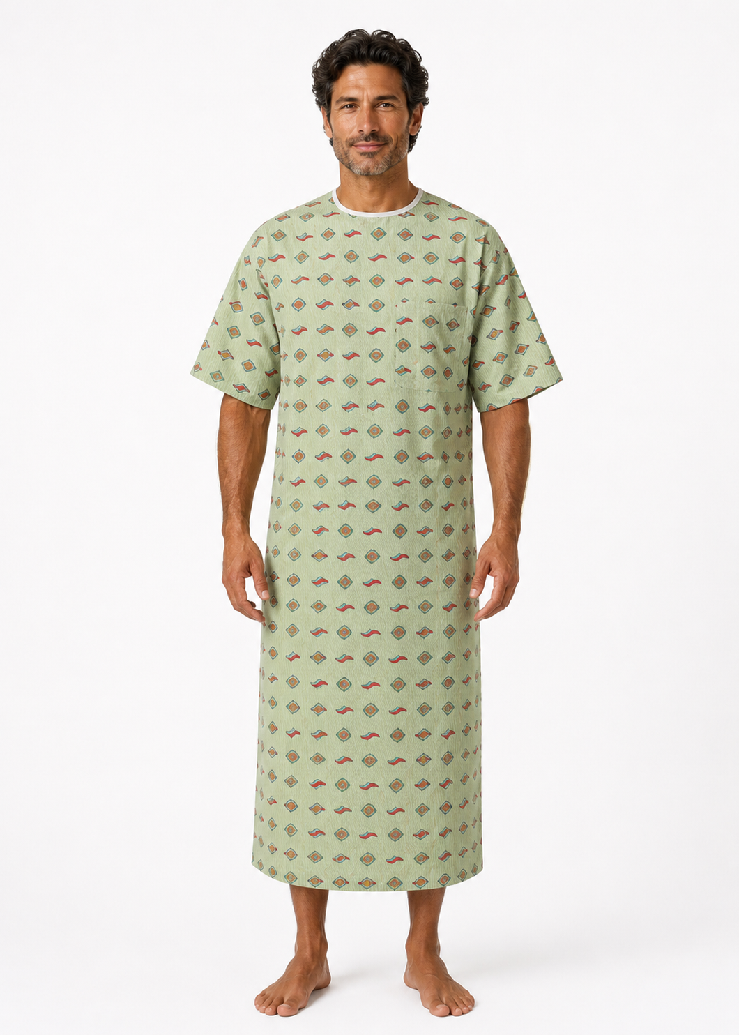 MRI IV Gowns - 55% Cotton / 45% Polyester - Twill - Telemetry Pocket