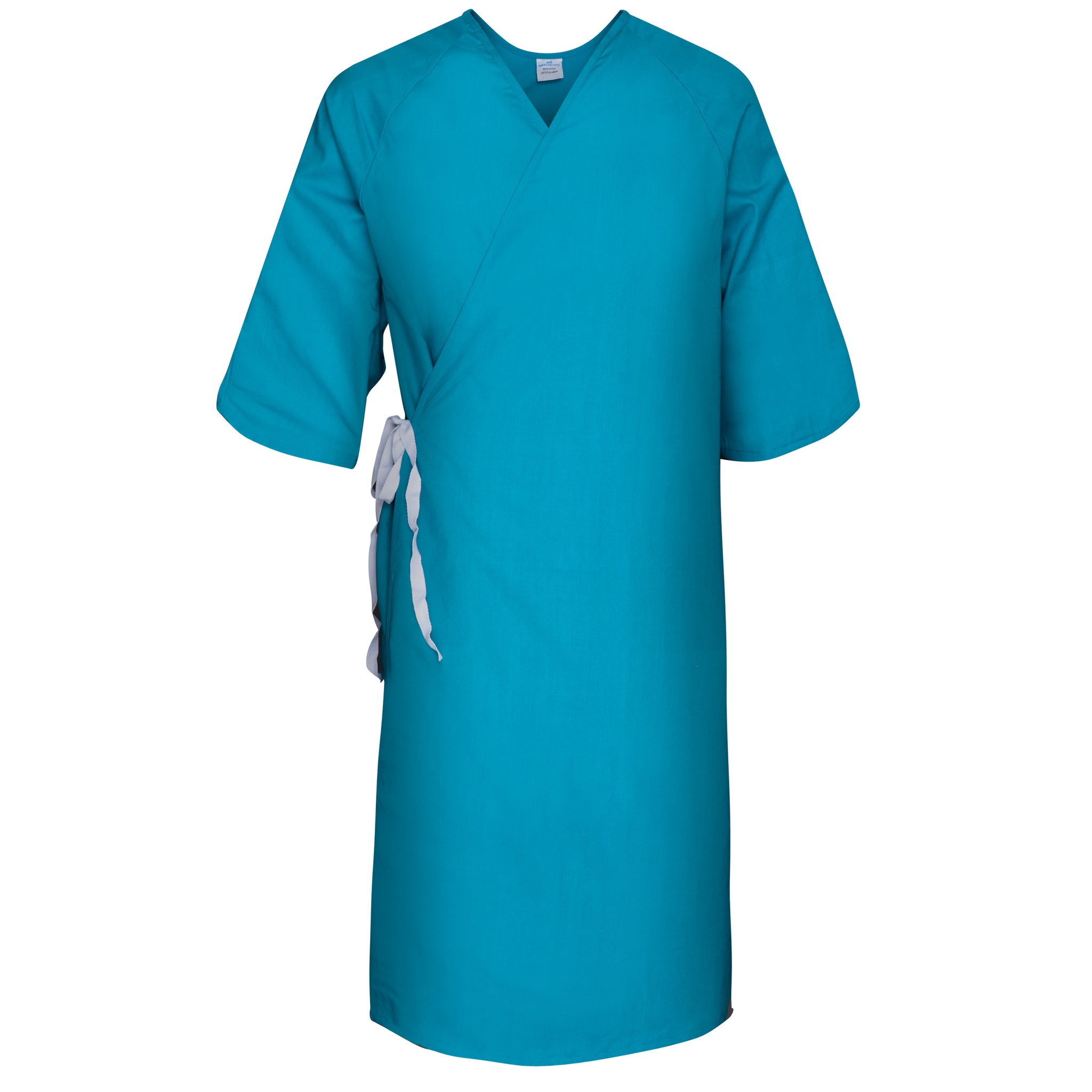 solid tale color female patient hospital gowns with front open waist tie closure trusted thread