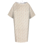 Patient Gowns - Caramel Matchstick Print - Angle Back Closure - Case of 72 Pieces