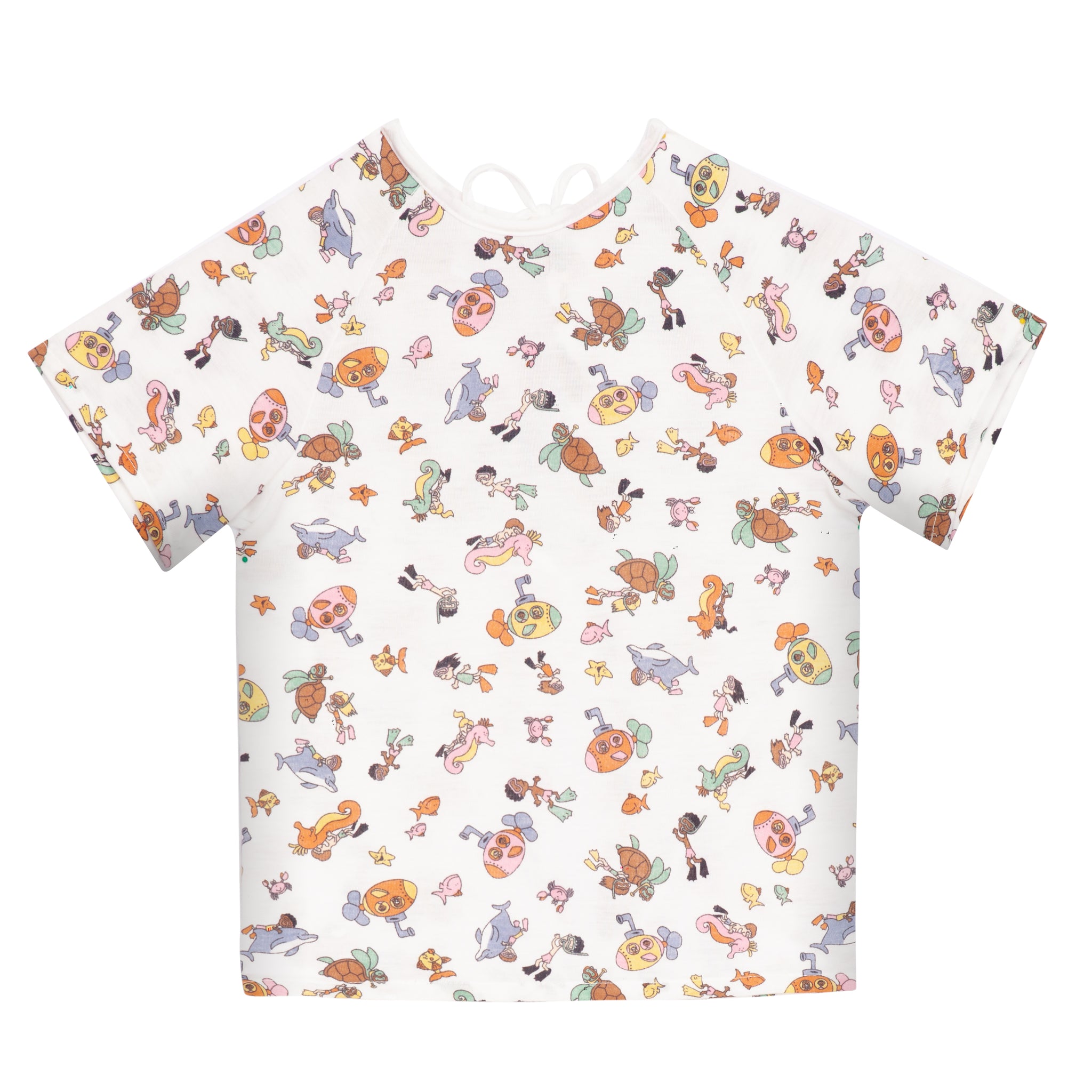 100% polyester under the sea print bulk pediatric gowns trusted thread
