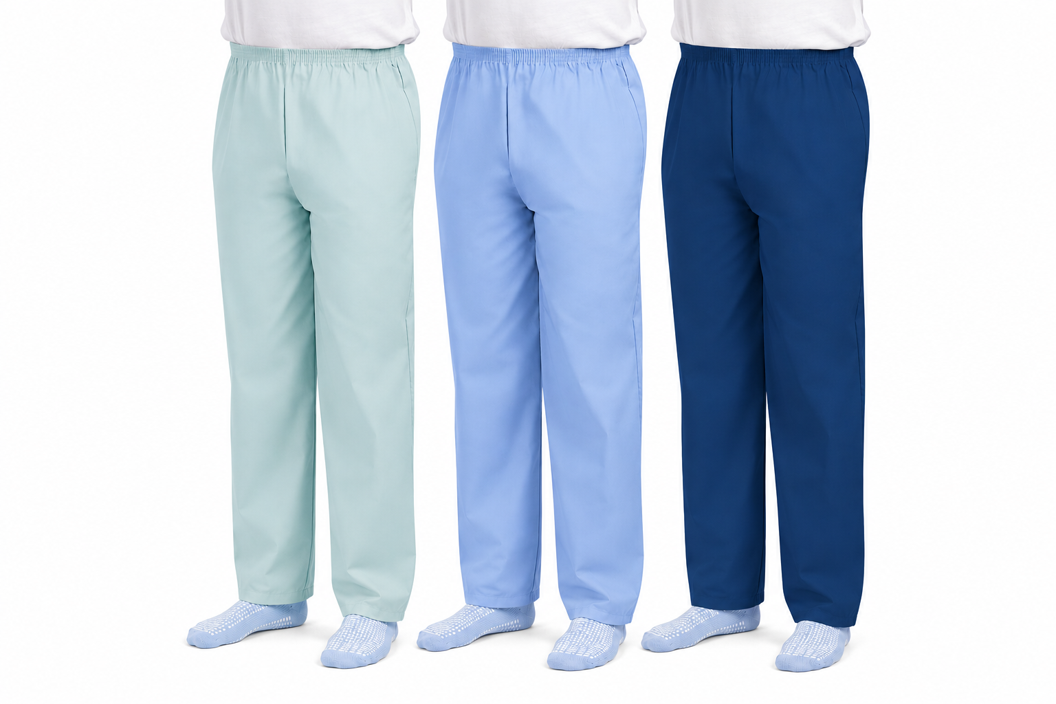 Patient Pajama Bottoms - Elastic Waist - Fly Opening