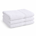 Revel White Hand Towels - Ring Spun - 16" x 27" - 86% Cotton/14% Poly