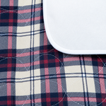 Reusable Underpad - Plaid Print - 7oz Soaker Heavy Vinyl Barrier - 34 x 36