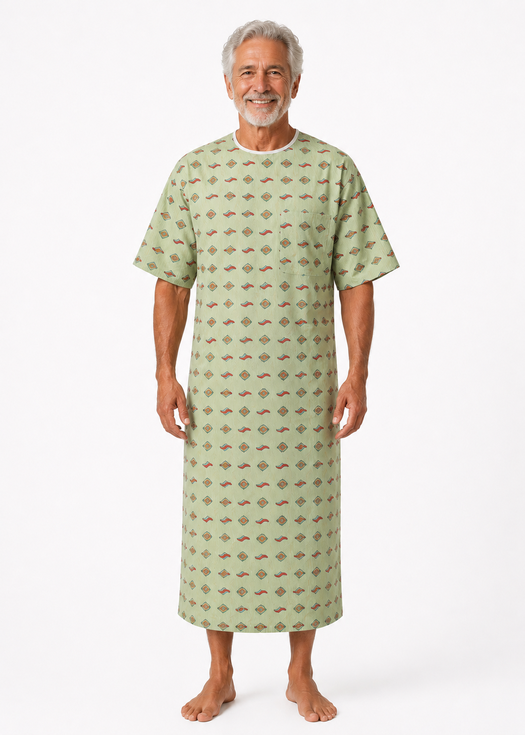 IV Gowns - Mosaic Print - 55% Cotton / 45% Polyester - Twill