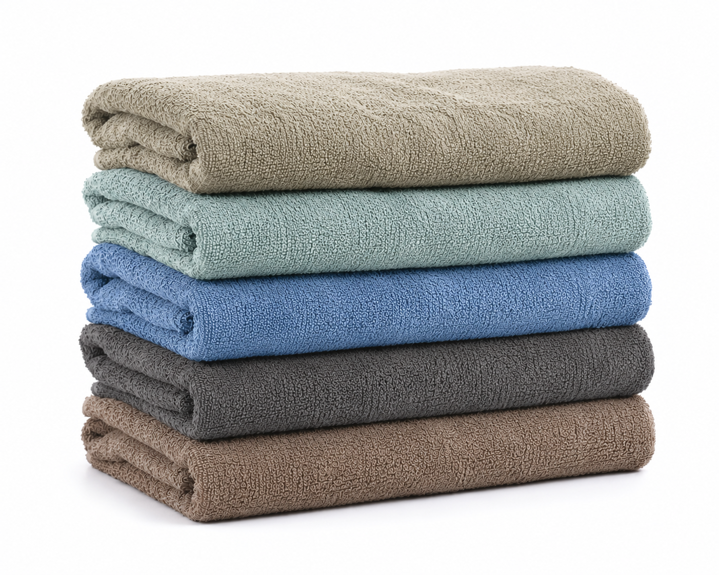 Solid Color Bath Towels  - 100% Ring-Spun Cotton - Cam Border